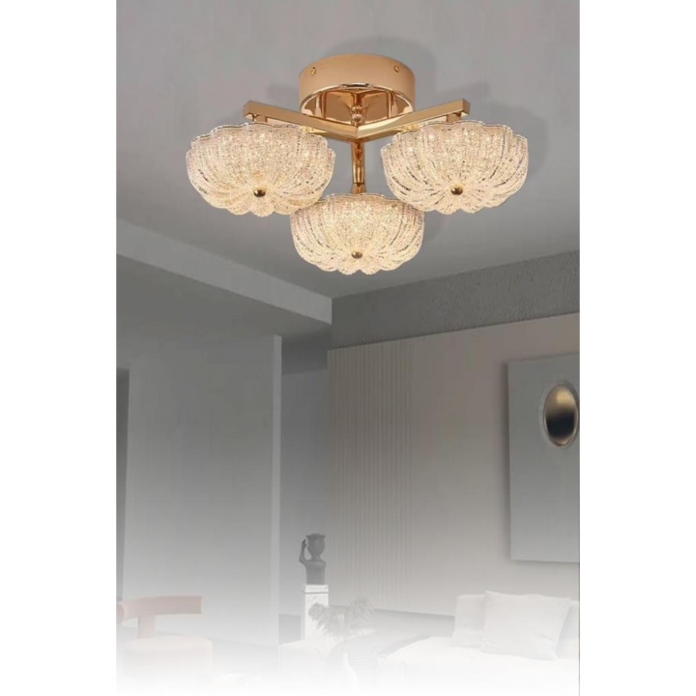 Eray Aydınlatma 6095-3 Sarı 3 Renk Led Avize