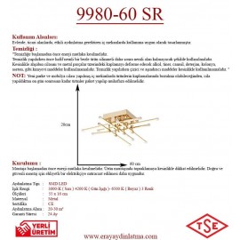 Eray Aydınlatma 9980-60 Sarı Led Avize