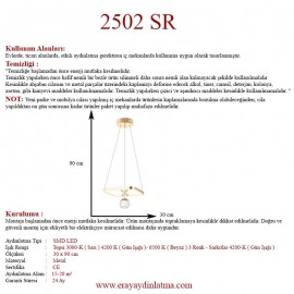 Eray Aydınlatma 2502-1 Gold Led Avize