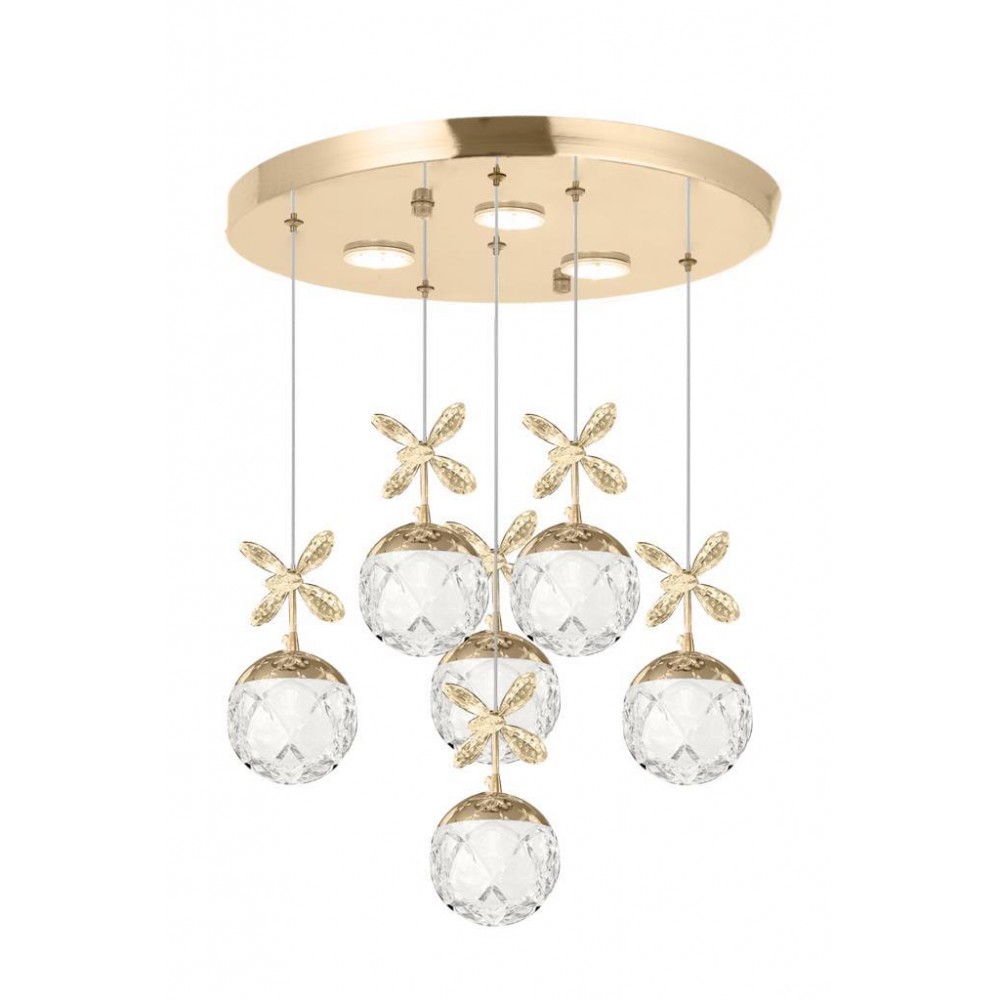 Eray Aydınlatma 2560-5+1 6 Li Sarı Led Avize