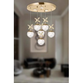 Eray Aydınlatma 2560-5+1 6 Li Sarı Led Avize