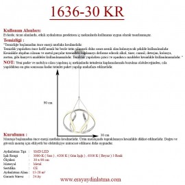Eray Aydınlatma 1666-30 Krom Led Avize