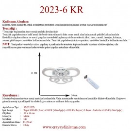 Eray Aydınlatma 2023-6 Lı Krom Dimmer Kumandalı Led Avize