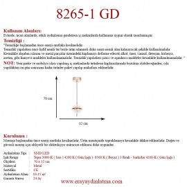 Eray Aydınlatma 8265-1 Gold Led Avize