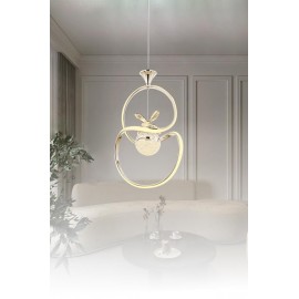 Eray Aydınlatma 1921-1 Gold Kristal Taşlı Led Avize