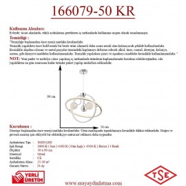 Eray Aydınlatma 166079-50 Krom Sarkıt Led Avize
