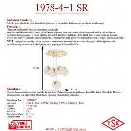 Eray Aydınlatma 1978-4+1 5li Sarkıt Led Avize