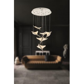 Eray Aydınlatma 1205-5+1 6 Li Krom Led Avize