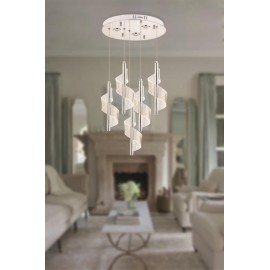Eray Aydınlatma P7077-4+1 5li Krom Sarkıt Led Avize