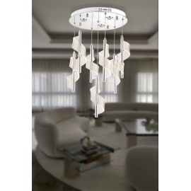 Eray Aydınlatma P7077-6+1 7li Krom Sarkıt Led Avize