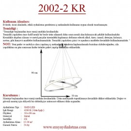 Eray Aydınlatma 2002-2 Krom Led Avize