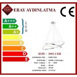Eray Aydınlatma 2002-2 Krom Led Avize