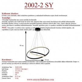 Eray Aydınlatma 2002-2S Led Siyah Avize