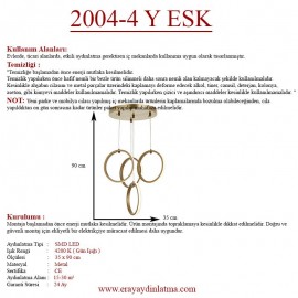 Eray Aydınlatma 2004-4 Y Eskitme Led Avize