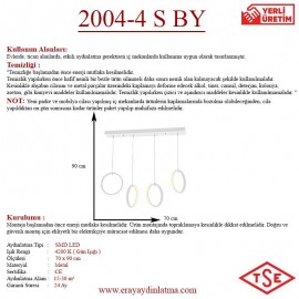 Eray Aydınlatma 2004-4 S Beyaz Sıralı Led Avize