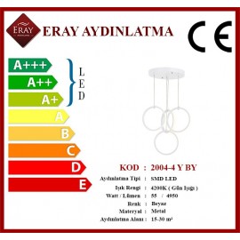 Eray Aydınlatma 2004-4 Y Beyaz Led Avize
