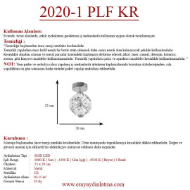 Eray Aydınlatma 2020-01 KR Tekli Plofonyer Ledli Avize