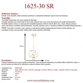 Eray Aydınlatma 1625-30 SR Led Gold Avize
