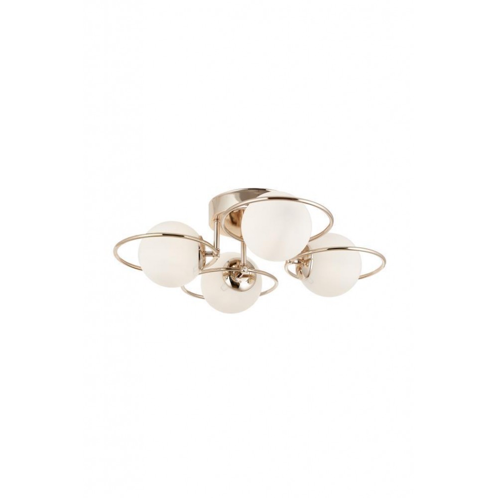 Eray Aydınlatma 4 lü Opal Camlı Rose Gold Avize
