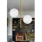 Eray Aydınlatma Opal Camlı 2li Eskitme Avize