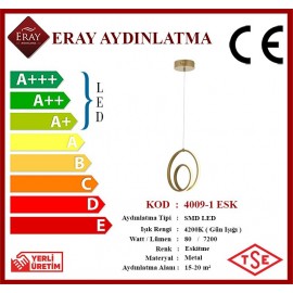 Eray Aydınlatma 4009-1 Eskitme Tekli Led Avize