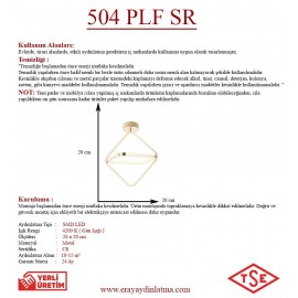 Eray Aydınlatma 504 Sarı Plofonyer Led Avize