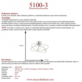 Eray Aydınlatma 5100-3 Krom Led Avize