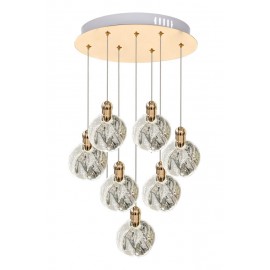Eray Aydınlatma 8002-6+1 7li Sarkıt Gold Led Avize