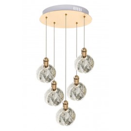 Eray Aydınlatma 8002-4+1 Sarkıt Gold Led Avize