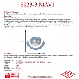 Eray Aydınlatma 8823-3 Plofonyer Led 3 Renk Çocuk Avize