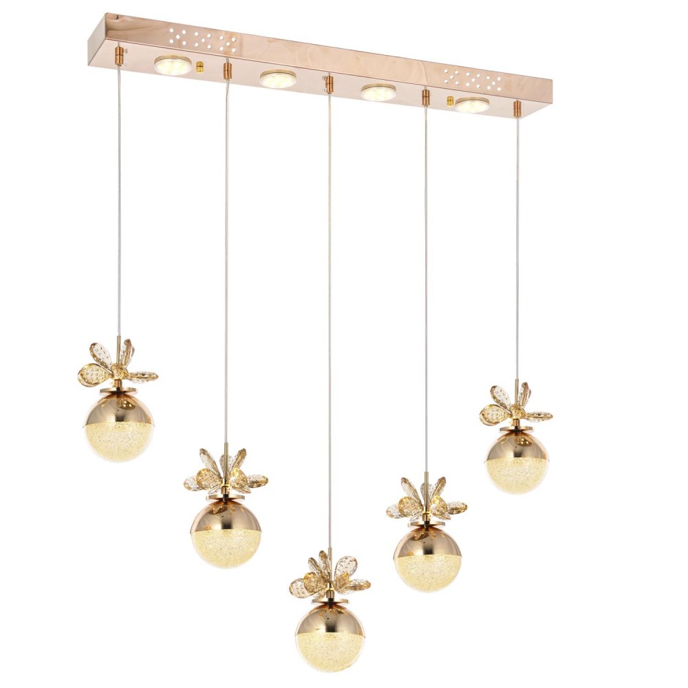 Eray Aydınlatma 9178-5+4R Sarı Powerled Sıralı 5 li Avize