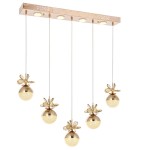 Eray Aydınlatma 9178-5+4R Sarı Powerled Sıralı 5 li Avize