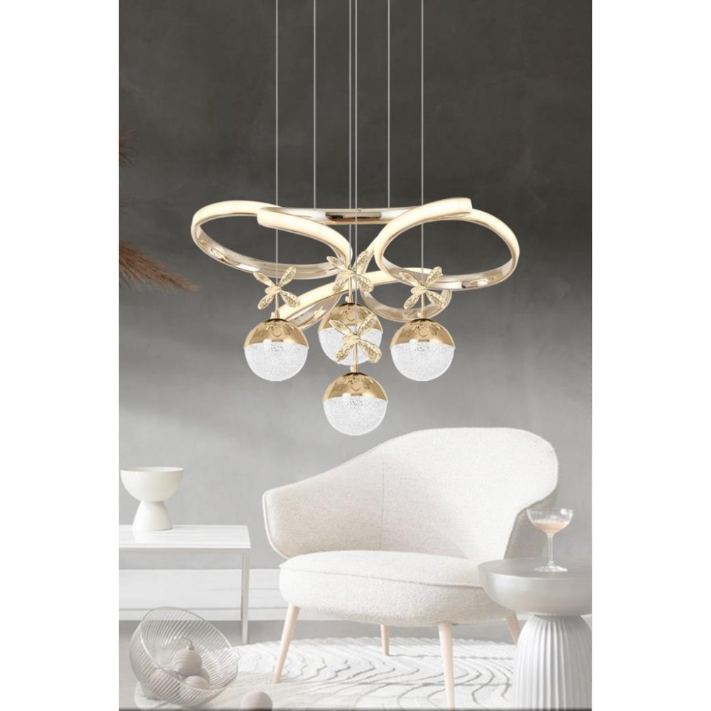 Eray Aydınlatma 9278-50 SR 4 Toplu Gold Led Avize
