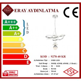 Eray Aydınlatma 9278-40 Led Krom Avize