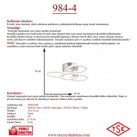 Eray Aydınlatma 984-4 4lü Plofonyer Led Avize