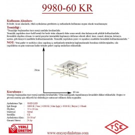 Eray Aydınlatma 9980-60 Krom Led Avize