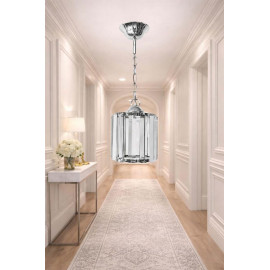 Eray Aydınlatma ERY 3729-44-01 Krom Yuvarlak Tekli Taşlı Avize