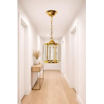 Eray Aydınlatma ERY 3729-43-01 Sarı Yuvarlak Tekli Taşlı Avize