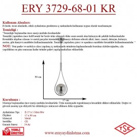 Eray Aydınlatma ERY 3729-68-01 Krom Renk Modern Avize