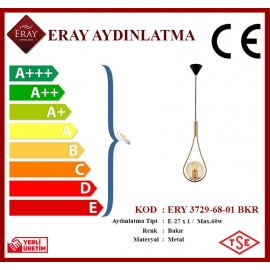 Eray Aydınlatma ERY 3729-68-01 Bakır Renk Modern Avize