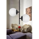 Eray Aydınlatma Opal Camlı 2li Siyah Avize