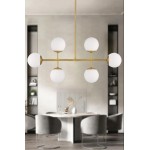 Eray Aydınlatma Opal Camlı 6lı Eskitme Avize