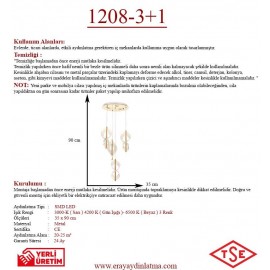 Eray Aydınlatma 1208-3+1 4lü Sarkıt Led Avize