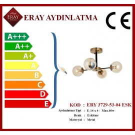 Eray Aydınlatma Topaç 4 lü Eskitme Avize