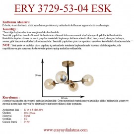 Eray Aydınlatma Topaç 4 lü Eskitme Avize