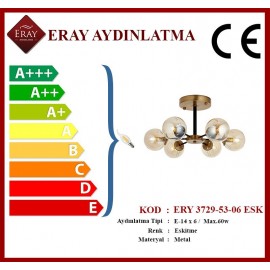 Eray Aydınlatma Topaç 6 lı Eskitme Avize