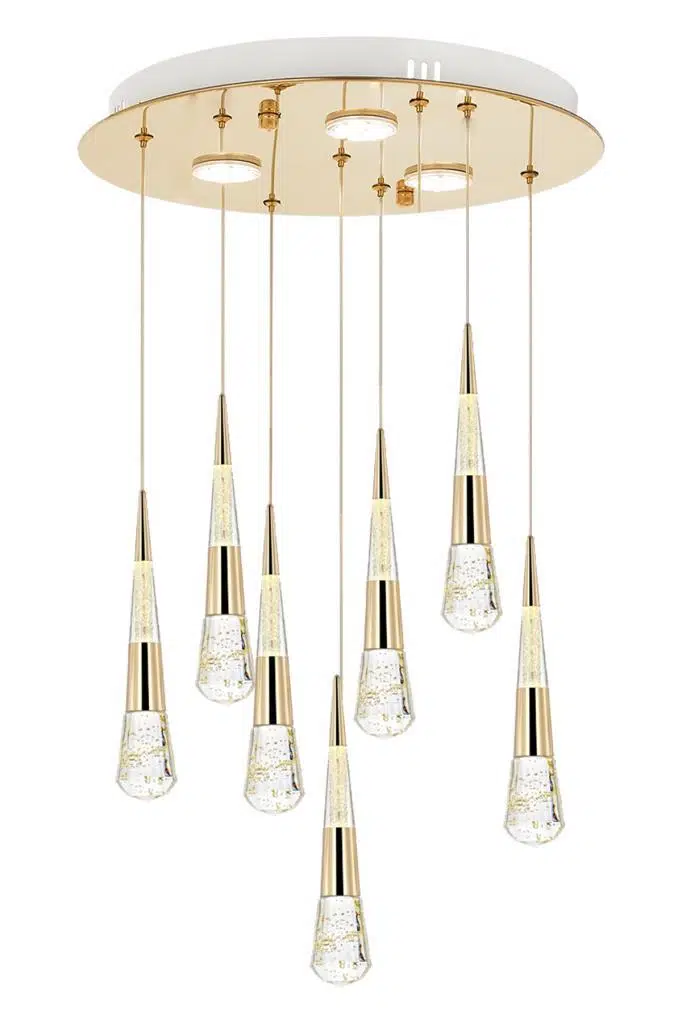 Eray Aydınlatma 1606-6+1 7li Sarkıt Led Gold Avize