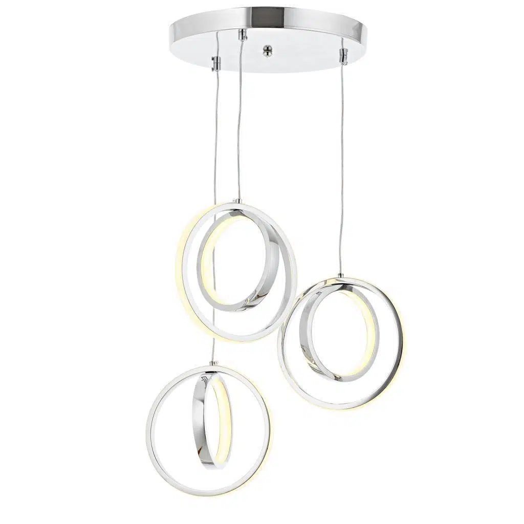 Eray Aydınlatma 1909-3 Krom 3 lü Led Avize