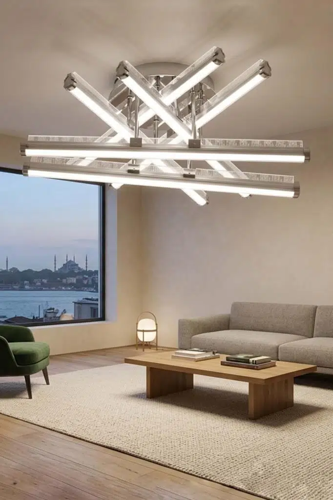Eray Aydınlatma 101-6 Lı Krom Led Salon Avize