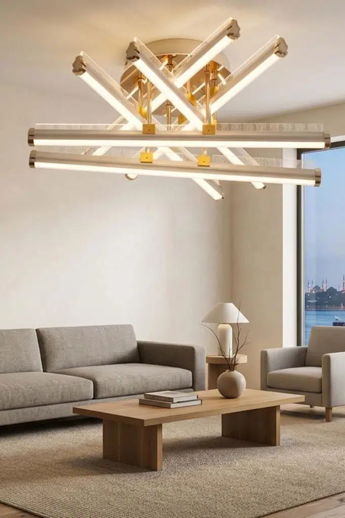 Eray Aydınlatma 101-6 Salon Sarı Led Avize